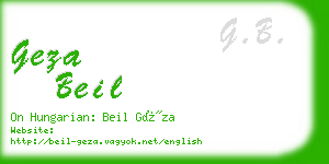 geza beil business card